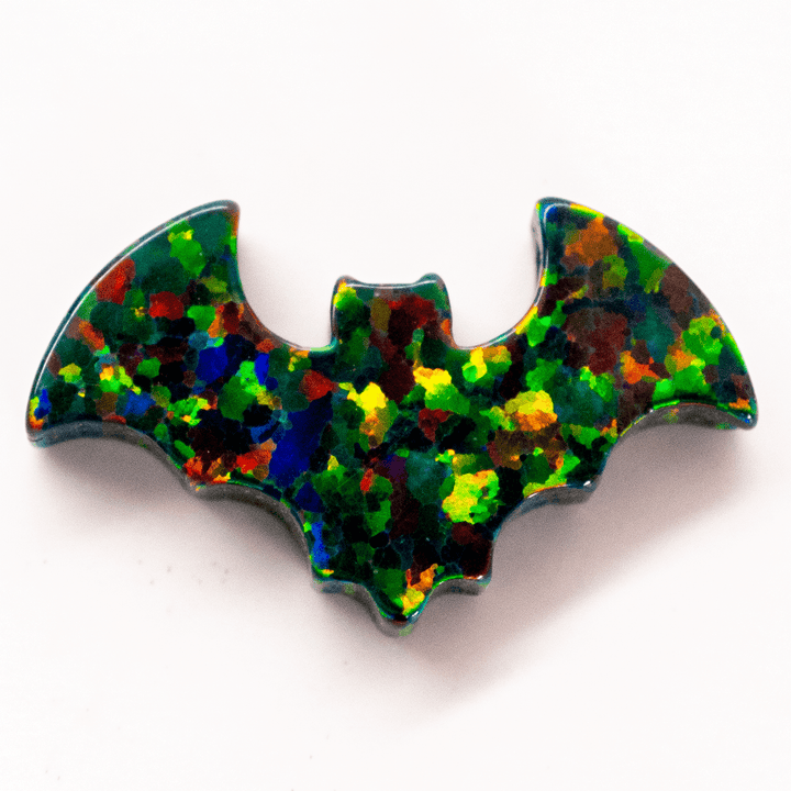 Black Fire Opal Bat Charm - The Opal Dealer