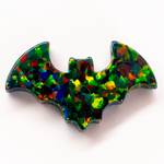 Black Fire Opal Bat Charms