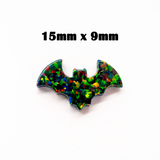 Black Fire Opal Bat Charms