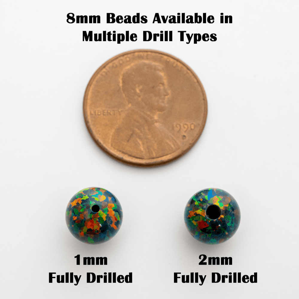 Black Round Astral Opal™ Beads with Rainbow Fire | Lab-Created Beads for  Jewelry Making – The Opal Dealer