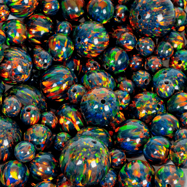 Black Fire Opal Craft Beads - The Opal Dealer