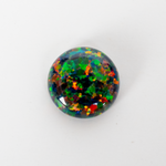 Black Fire Opal Round Cabochon