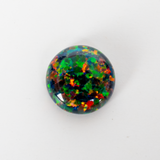 Black Fire Opal Round Cabochon