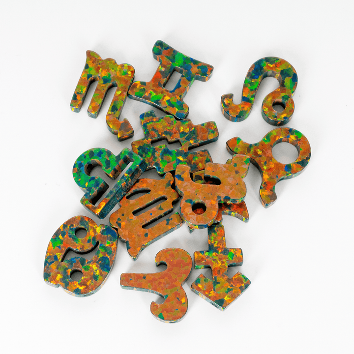 Black Fire Opal Zodiac Charm - The Opal Dealer