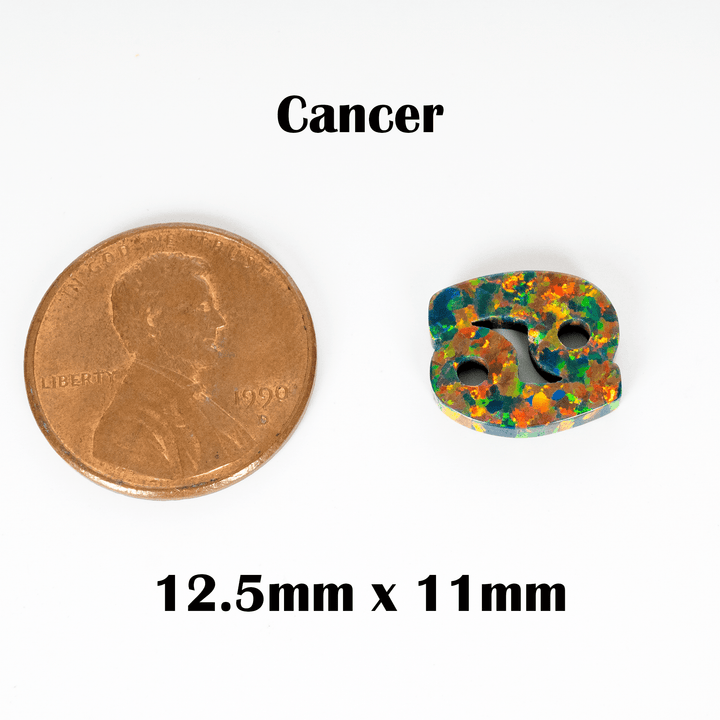 Black Fire Opal Zodiac Charm - The Opal Dealer