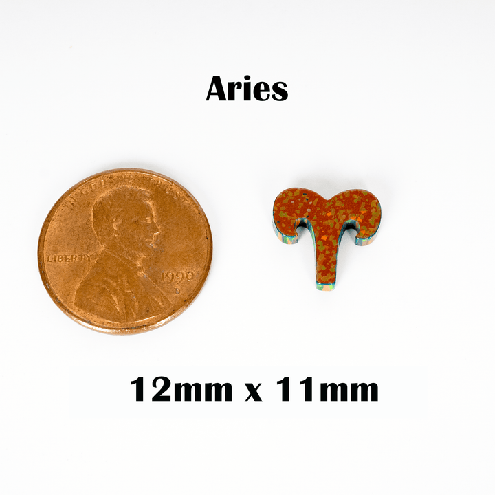 Black Fire Opal Zodiac Charm - The Opal Dealer