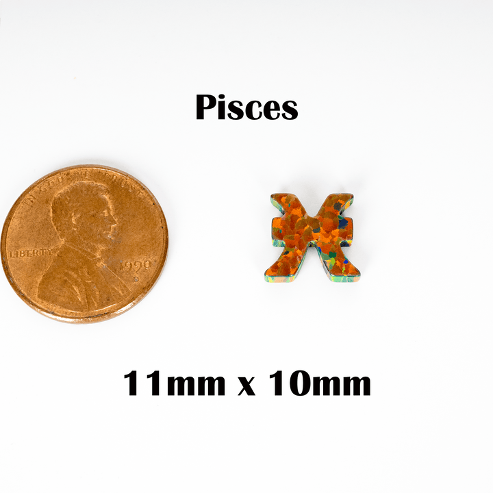 Black Fire Opal Zodiac Charm - The Opal Dealer