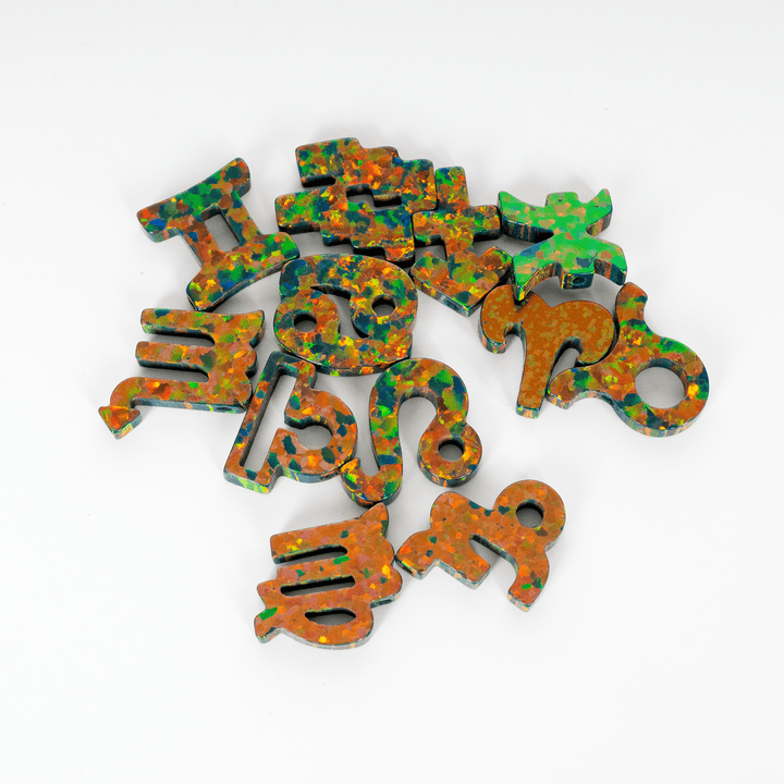 Black Fire Opal Zodiac Charm - The Opal Dealer