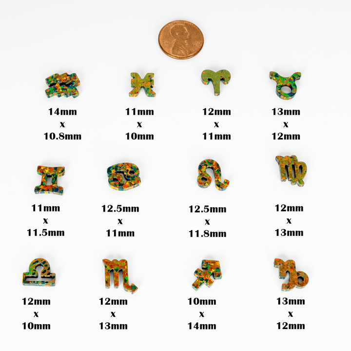 Black Fire Opal Zodiac Charm - The Opal Dealer