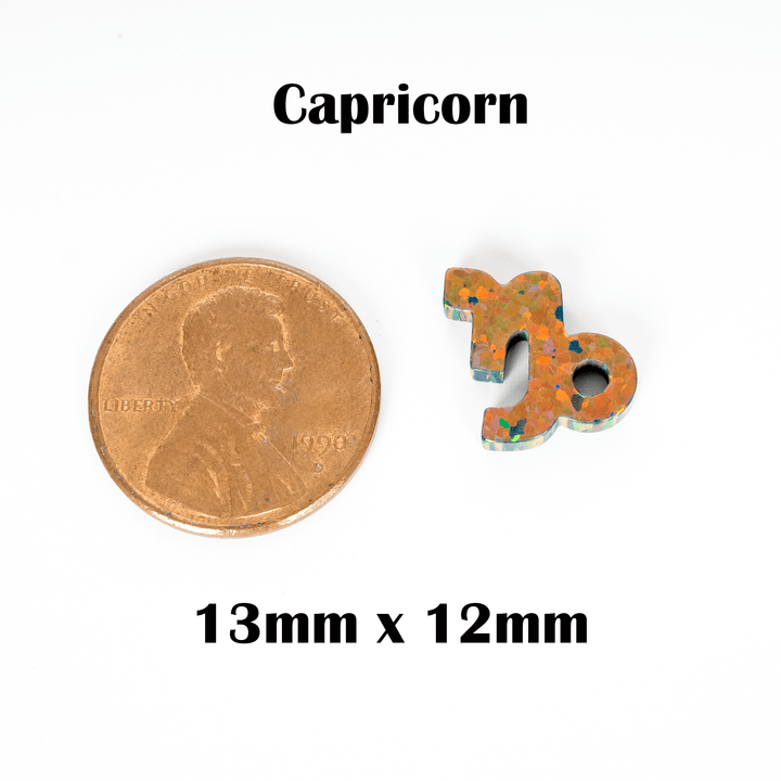 Black Fire Opal Zodiac Charm - The Opal Dealer