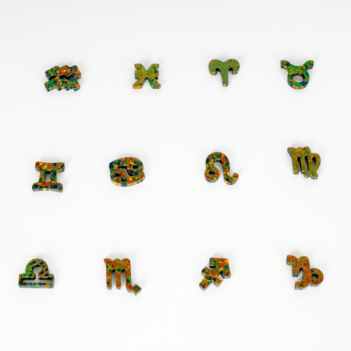 Black Fire Opal Zodiac Charm - The Opal Dealer