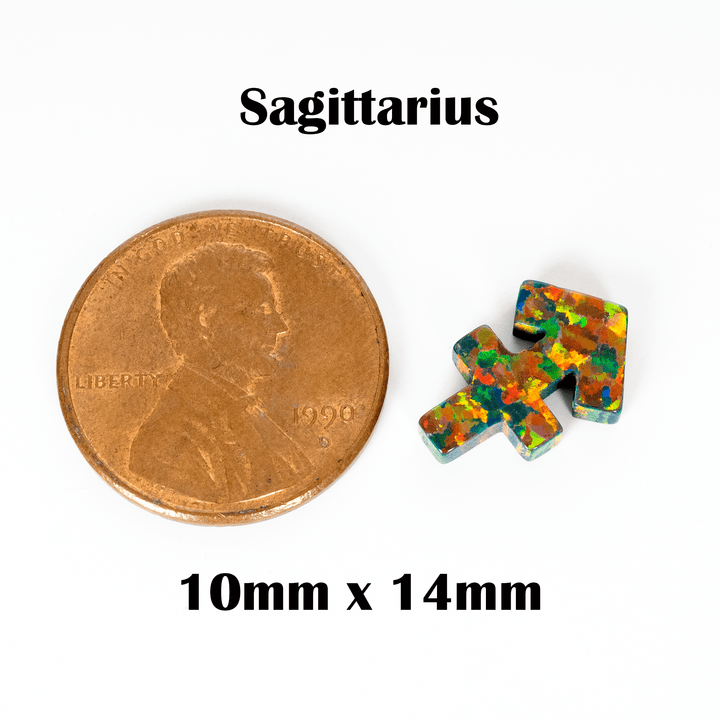 Black Fire Opal Zodiac Charm - The Opal Dealer