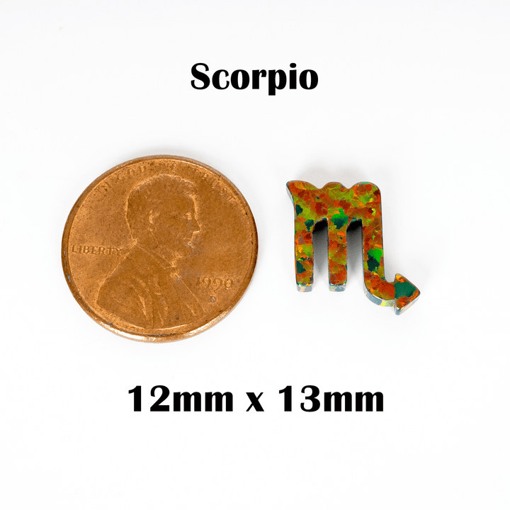 Black Fire Opal Zodiac Charm - The Opal Dealer