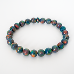 Black Rainbow Opalescence Beaded Bracelet