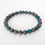 Black Rainbow Opalescence Beaded Bracelet