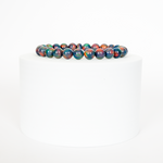 Black Rainbow Opalescence Beaded Bracelet