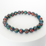 Black Rainbow Opalescence Beaded Bracelet