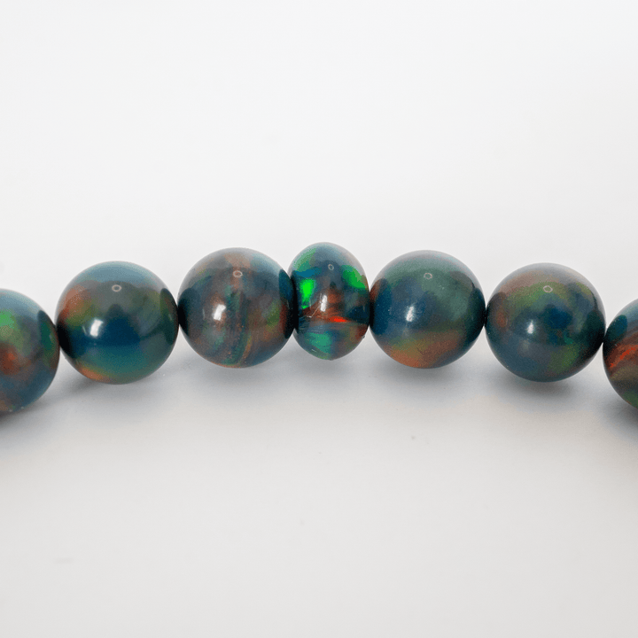 Black Rainbow Opalescence Beaded Bracelet - The Opal Dealer