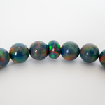 Black Rainbow Opalescence Beaded Bracelet