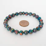 Black Rainbow Opalescence Beaded Bracelet