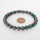 Black Rainbow Opalescence Beaded Bracelet