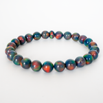 Black Rainbow Opalescence Beaded Bracelet