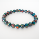 Black Rainbow Opalescence Beaded Bracelet