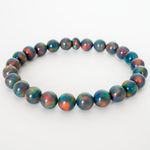 Black Rainbow Opalescence Beaded Bracelet