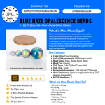 Blue Haze Opalescence Craft Beads