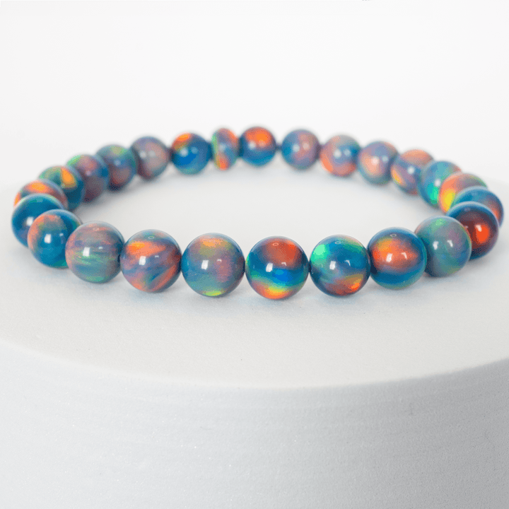 Blue Haze Opalescence Beaded Bracelet - The Opal Dealer