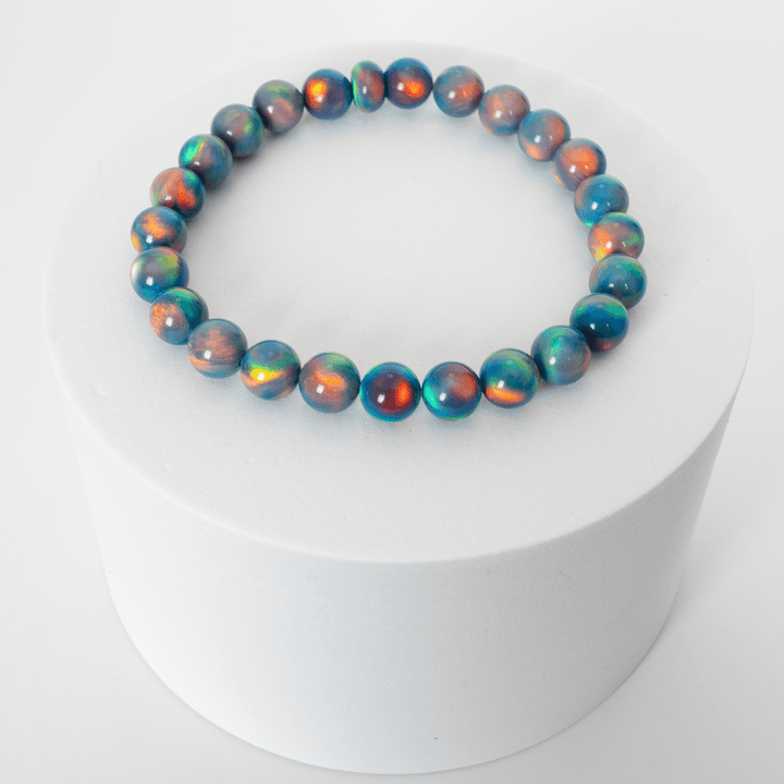 Blue Haze Opalescence Beaded Bracelet - The Opal Dealer