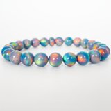 Blue Haze Opalescence Beaded Bracelet