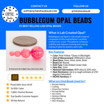 Bubblegum Opal Craft Beads