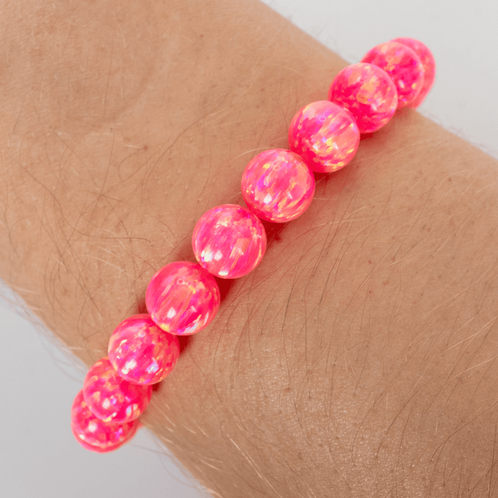 Bubblegum Opal Beaded Bracelet - The Opal Dealer