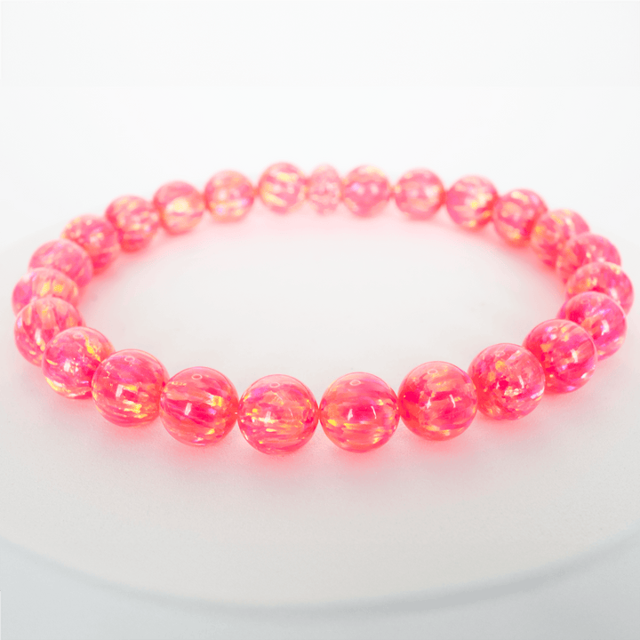 Bubblegum Opal Beaded Bracelet - The Opal Dealer