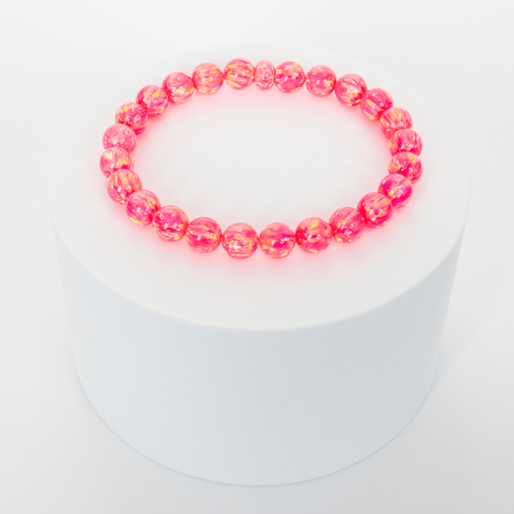 Bubblegum Opal Beaded Bracelet - The Opal Dealer