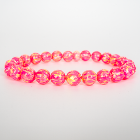 Bubblegum Opal Beaded Bracelet