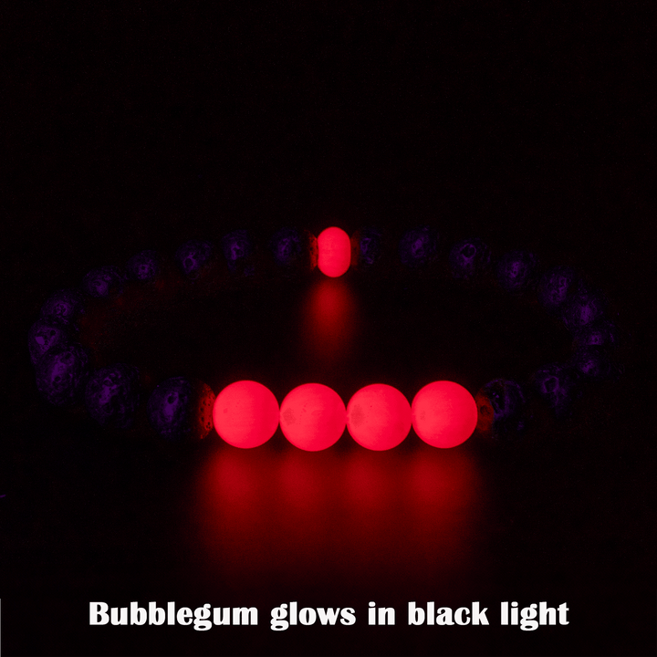 Bubblegum Opal & Lava Stone Beaded Bracelet - The Opal Dealer