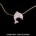 Cherry Blossom Opal Dolphin Charm