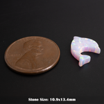 Cherry Blossom Opal Dolphin Charm
