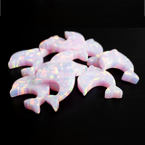 Cherry Blossom Opal Dolphin Charm