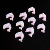 Cherry Blossom Opal Dolphin Charm