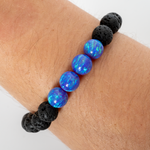 Cheshire Opal & Lava Stone Beaded Bracelet - New Design