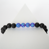 Cheshire Opal & Lava Stone Beaded Bracelet