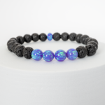 Cheshire Opal & Lava Stone Beaded Bracelet