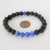 Cheshire Opal & Lava Stone Beaded Bracelet