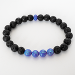 Cheshire Opal & Lava Stone Beaded Bracelet