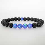 Cheshire Opal & Lava Stone Beaded Bracelet