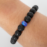 Cheshire Opal & Lava Stone Beaded Bracelet