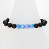 Cotton Candy Opal & Lava Stone Beaded Bracelet - New Design